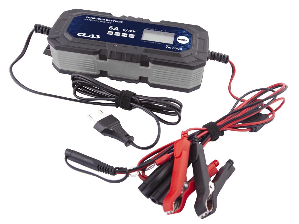 Chargeur de batterie de voiture ((de 6 à 12 V, et câbles)) CLAS  ref. OE 8006